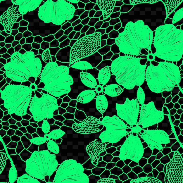 PSD textura de padrões florais de encaixe com abertura intrincada e decoração de fundo de sobreposição criativa del png