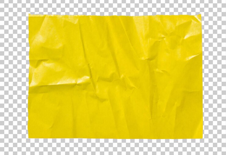 PSD textura de papel amarelo amassado