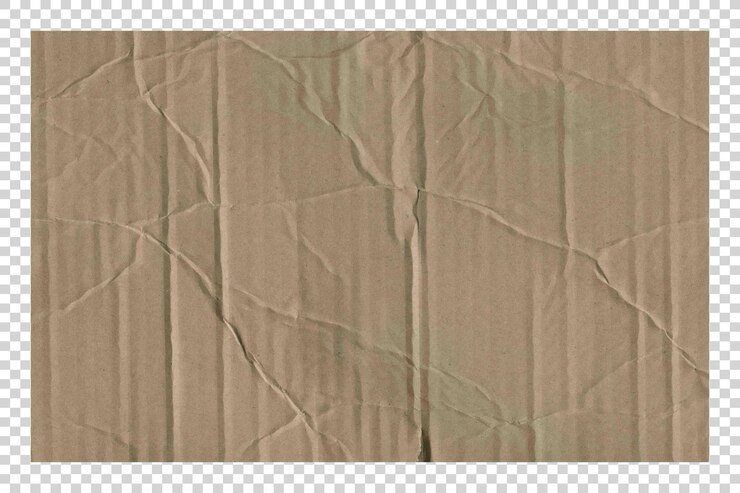 PSD textura de papel dobrado castanho psd em fundo transparente
