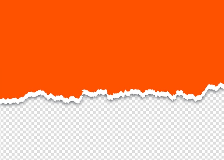 PSD textura de papel laranja rasgado