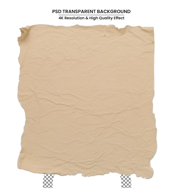 PSD textura de papel sobre fundo branco