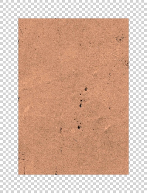 PSD textura de papel velho vintage em fundo transparente