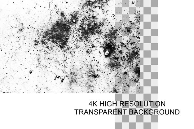 PSD textura de poeira grunge com partículas em fundo transparente