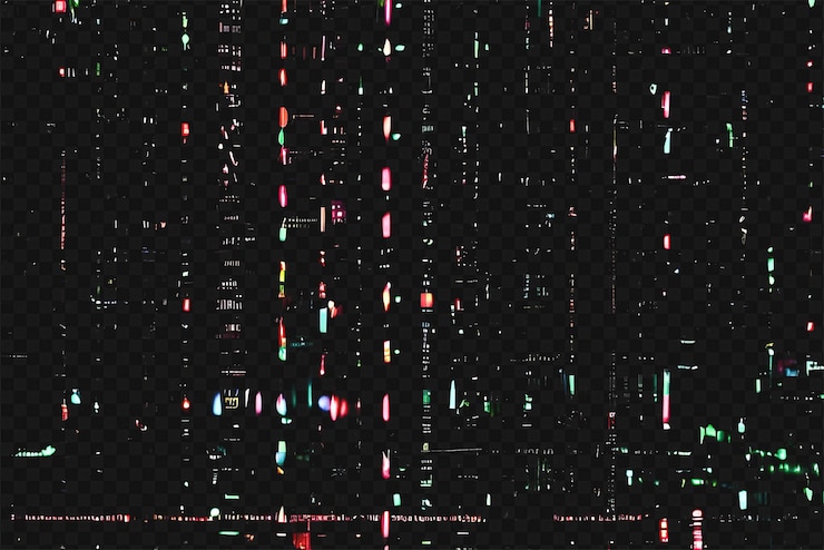 PSD textura de sobreposição de glitch clássica do vhs isolada em fundo transparente para efeito visual