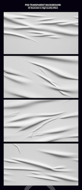 PSD textura e fundo de papel esmagado branco