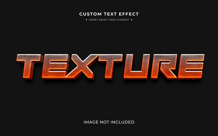 PSD textura del efecto de texto 3d