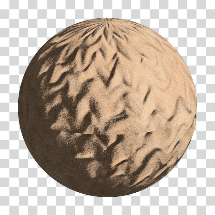 PSD textura esférica detallada de la arena