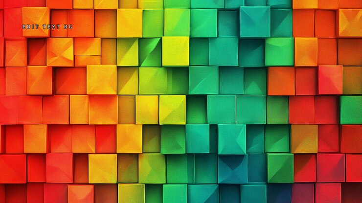 PSD textura de fondo de cubos 3d abstractos y coloridos