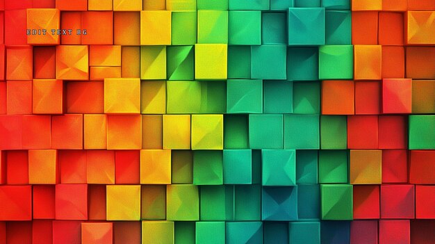 Textura de fondo de cubos 3D abstractos y coloridos