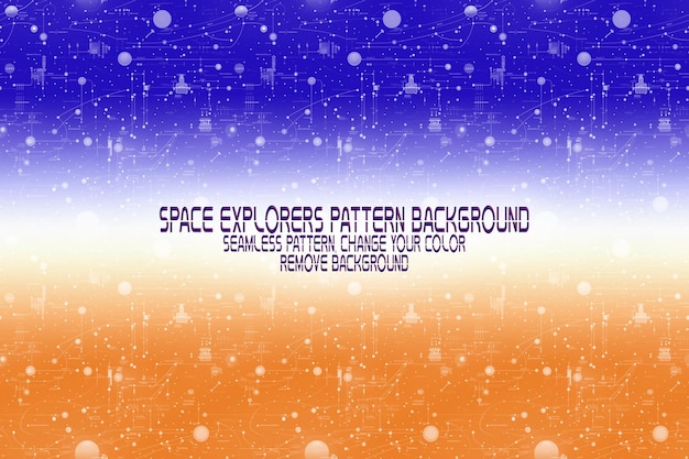 Textura de fondo con exploradores espaciales transbordadores planetas y estrellas patrón PSD editable