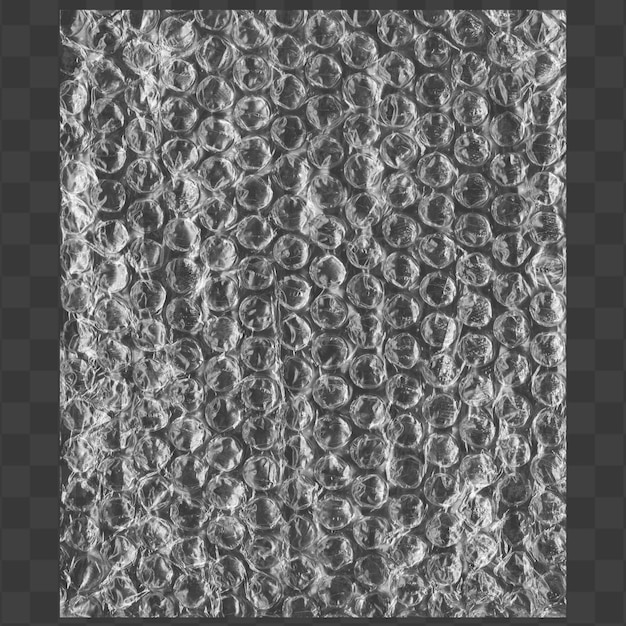 La textura de la hoja de envoltura de burbuja es ideal para carteles y proyectos de diseño web en un fondo transparente