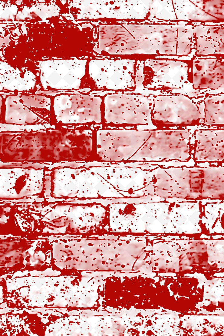 PSD textura de ladrillo rústico con dispersión aleatoria y escasa en el tapete decoración de fondo de superposición creativa png