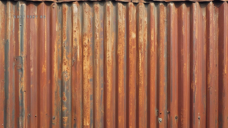 PSD textura de láminas metálicas onduladas oxidadas
