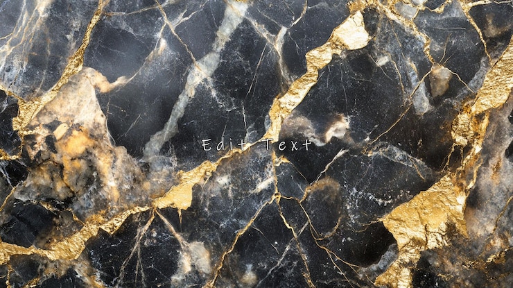 PSD textura de mármol negro con venas de oro 1