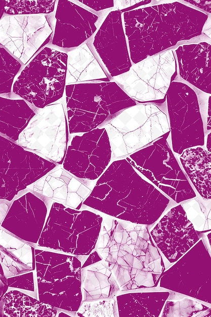 PSD textura de mosaico de piedra con poligono irregular y decoración de fondo de superposición creativa png ajustada