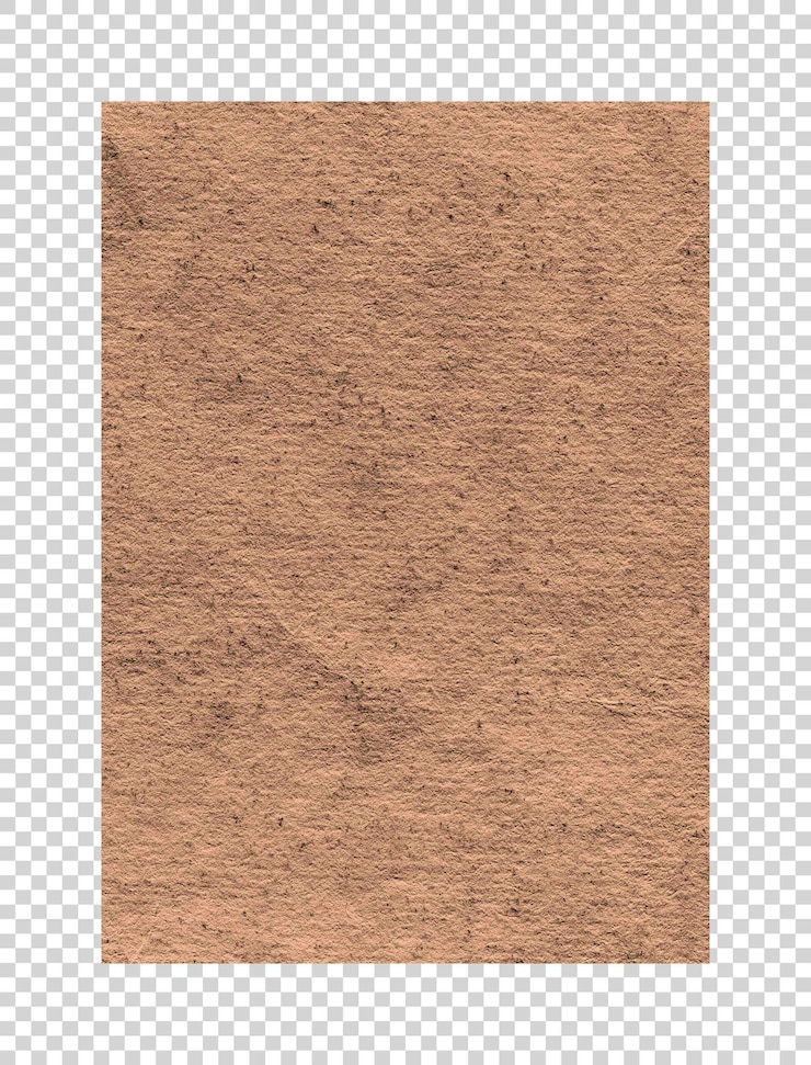 PSD textura de papel antiguo de época de psd marrón en fondo transparente