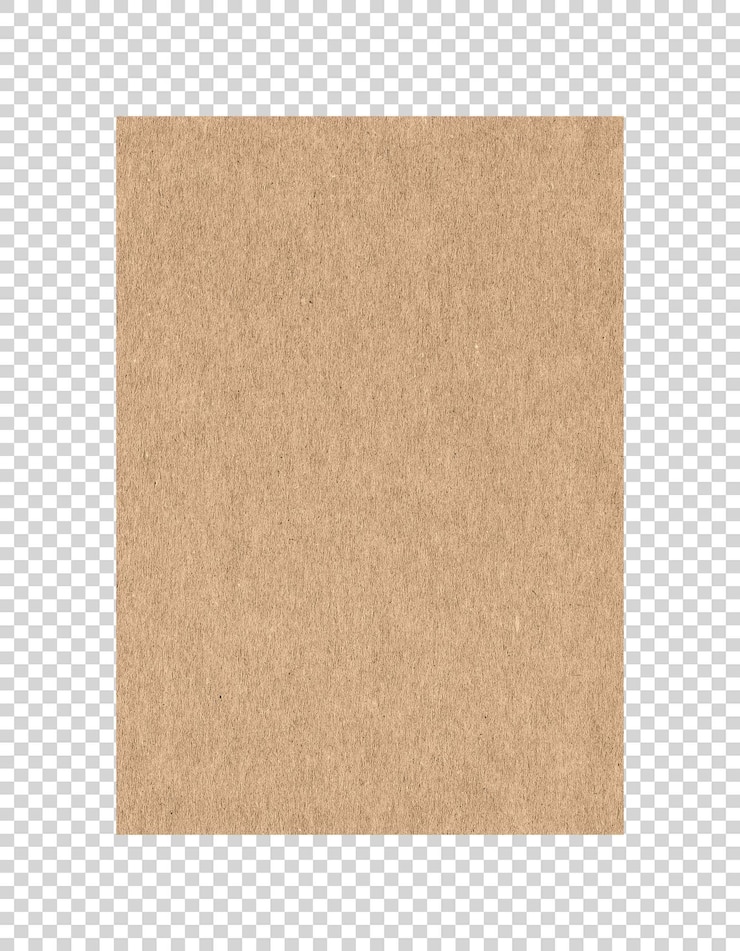 PSD textura de papel marrón en un fondo transparente
