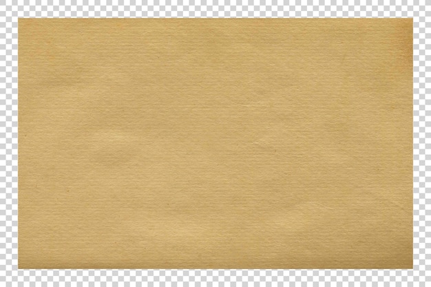 Textura de papel marrón PSD minimalista sobre un fondo transparente