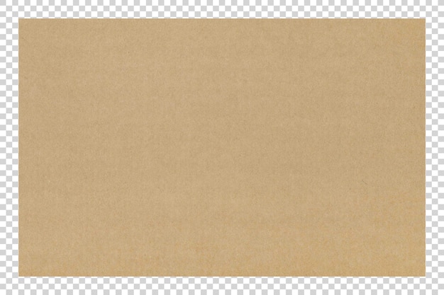 Textura de papel marrón PSD sobre un fondo transparente