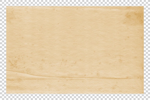 Textura de papel marrón PSD sobre un fondo transparente