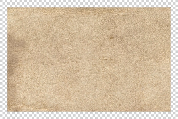 Textura de papel marrón PSD sobre un fondo transparente