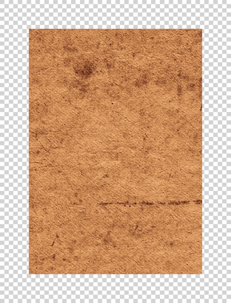 PSD textura de papel viejo vintage negro en fondo transparente
