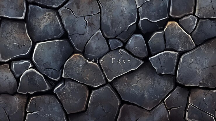PSD textura de la pared de piedra gris oscuro agrietada e irregular
