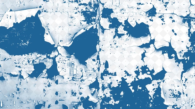 Textura de pintura escamosa triturada con pelado aleatorio y decoración de fondo de superposición creativa PNG en capas