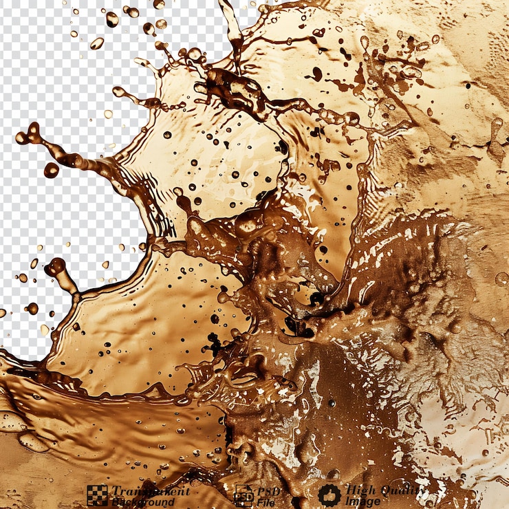 PSD textura de salpicaduras rústicas abstracto superficie desgastada aislada sobre un fondo transparente