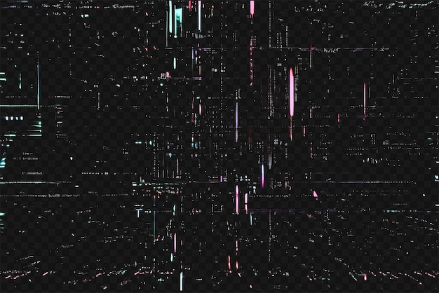 Textura de superposición de glitch clásico de VHS aislada en un fondo transparente para el efecto visual