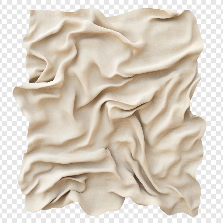 PSD textura del tejido beige arrugado