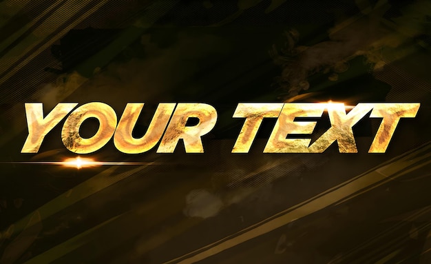 Texturas y efectos de texto dorado de alta calidad