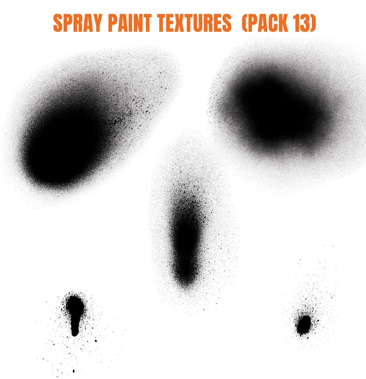 PSD texturas de la pintura en aerosol