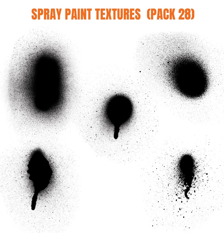 PSD texturas de la pintura en aerosol