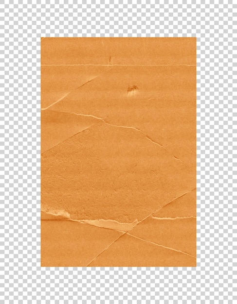 PSD texture de carton isolée en psd sur fond transparent