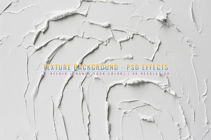 PSD texture de couleur blanche abstraite sur un fond transparent