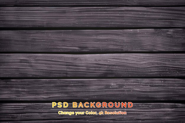 PSD texture de couleur bois noir horizontale pour le fond