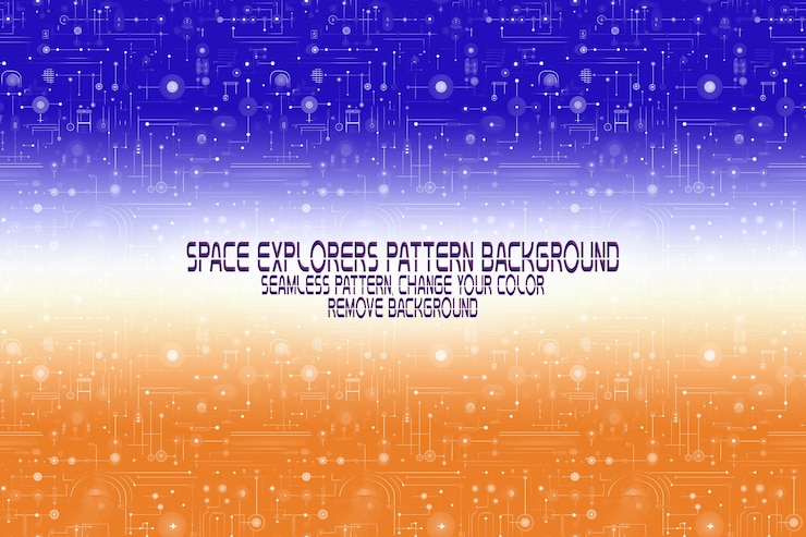 PSD texture di sfondo con esploratori spaziali navette pianeti e stelle modello psd modificabile