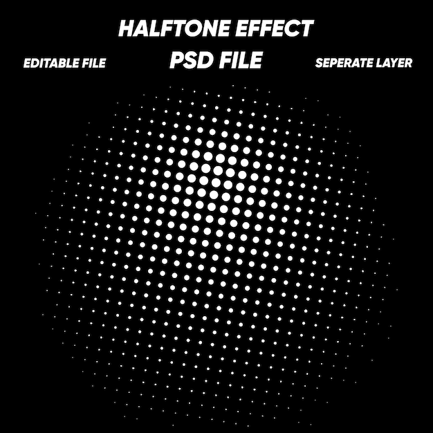 Texture d'effet demi-ton textures de cercle pointillé dans le fichier PSD