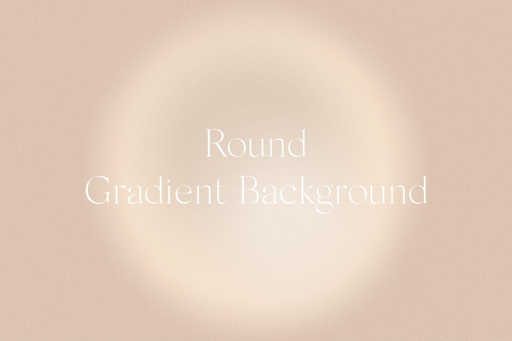 PSD texture de fond dégradé en forme de cercle rond abstrait ivoire neutre beige avec effet de grain psd