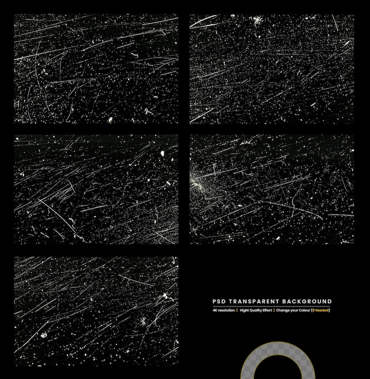 PSD texture grunge rayée sur fond transparent