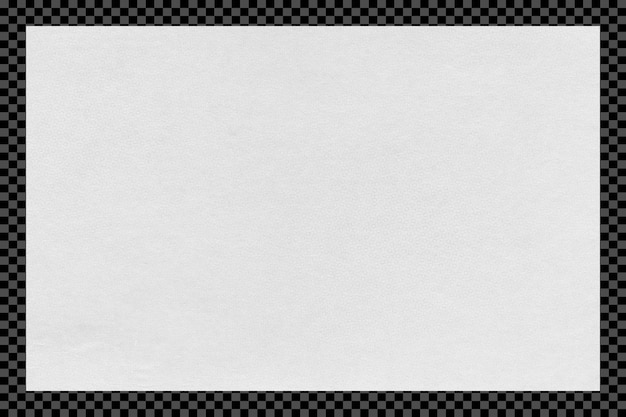 Texture de papier blanc PSD sur fond transparent