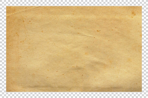 Texture de papier brun PSD sur fond transparent
