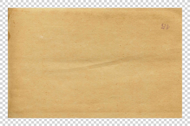 Texture de papier brun PSD sur fond transparent