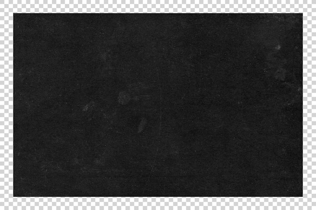 Texture de papier noir sur fond transparent
