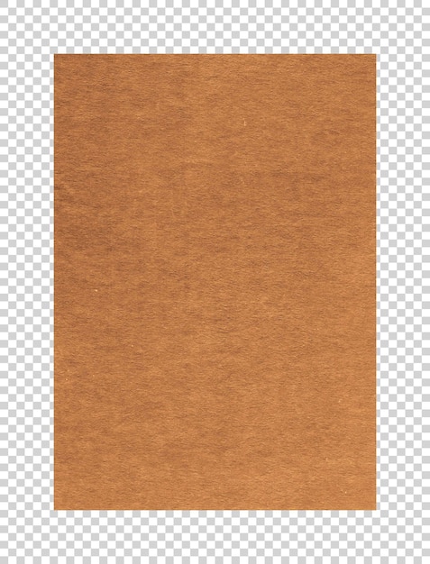 PSD texture de papier vintage brun sur fond transparent