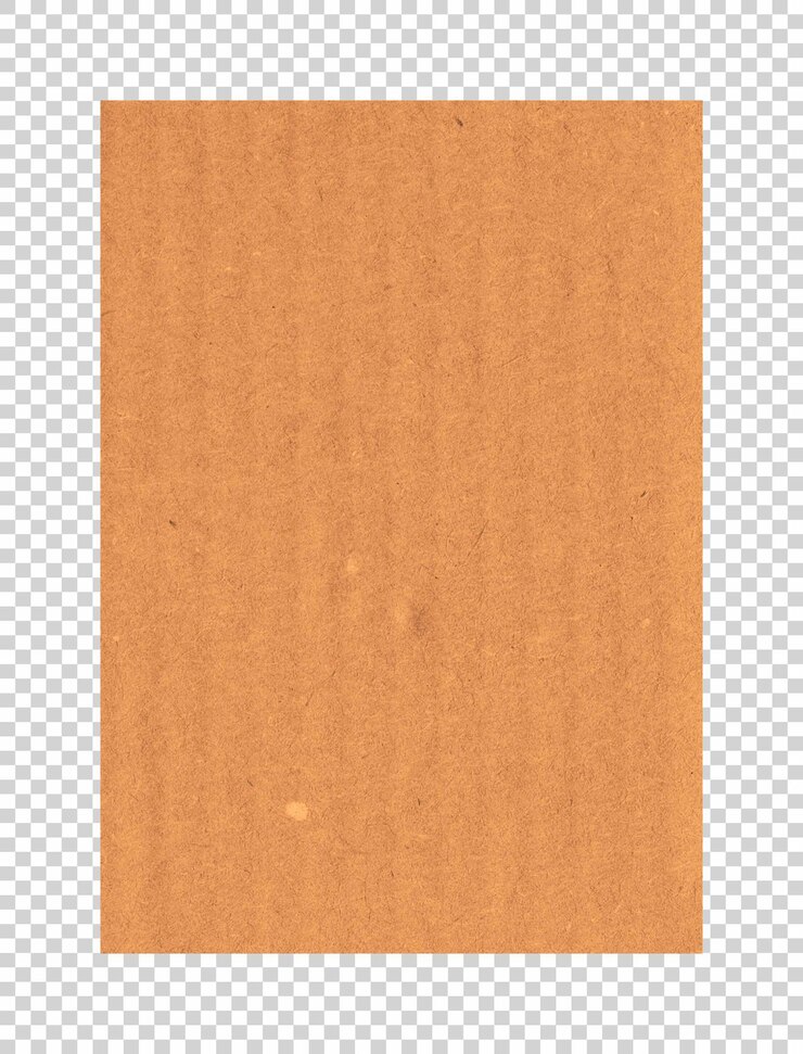 PSD texture de papier vintage brun sur fond transparent