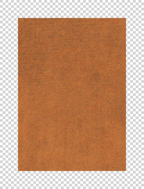 PSD texture de papier vintage brun sur fond transparent