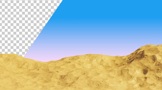 Texture realistica della sabbia della spiaggia Rendering 3d della spiaggia estiva Pezzo di terra sabbioso