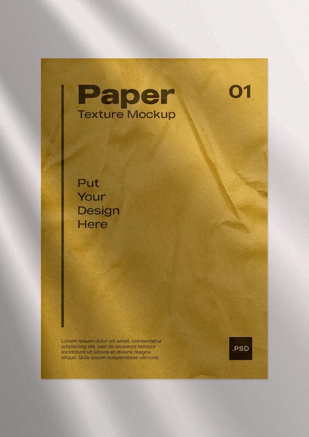 PSD texture ridée en papier brun pour la maquette 02